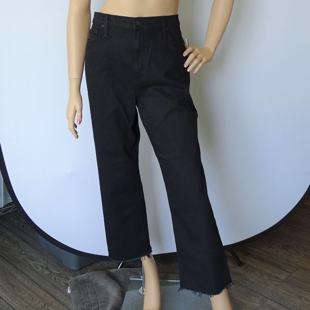 NWT Hudson Remi High Rise Straight Crop Jeans Fray Hem